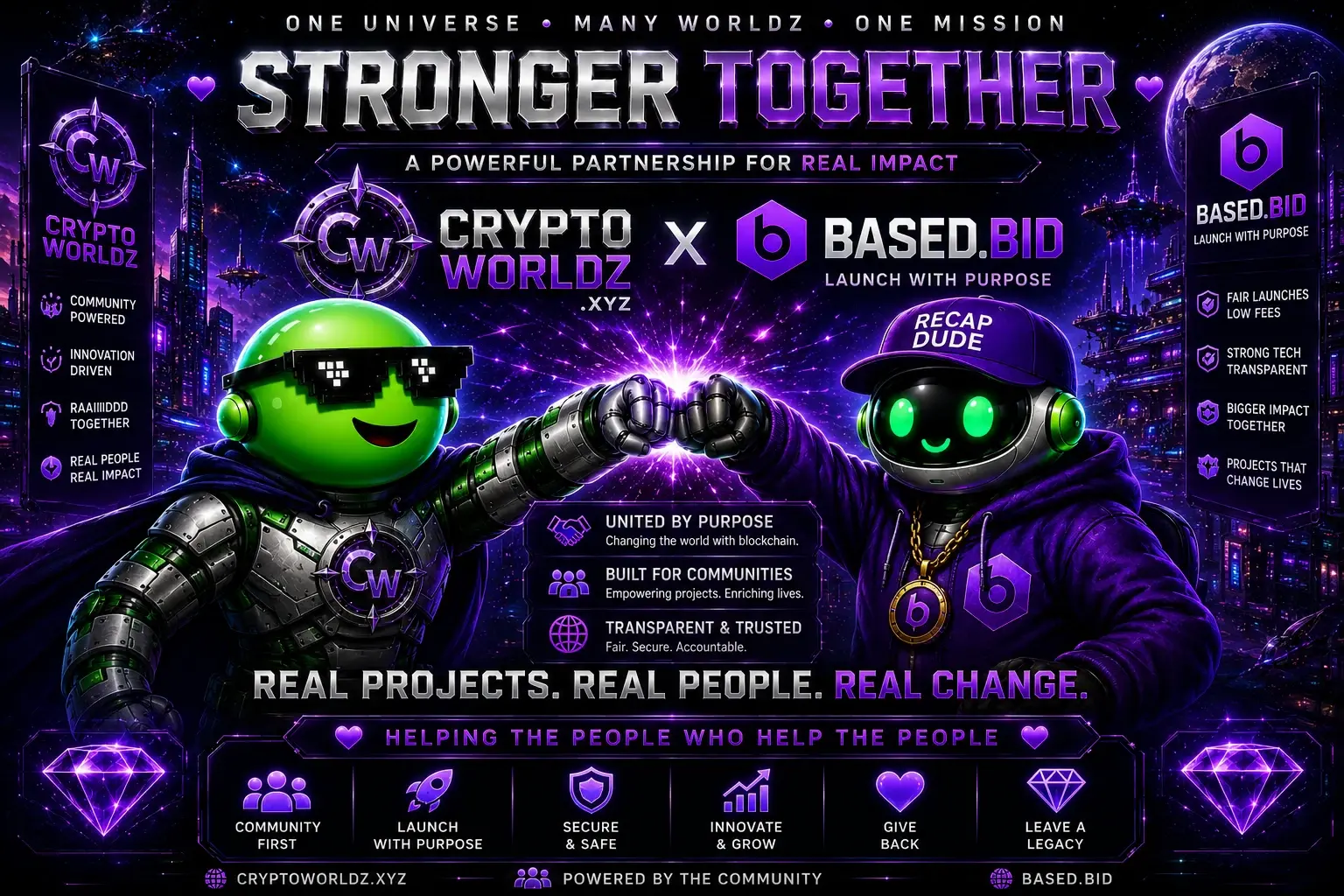 Approved LaunchPad and Based.bid partnership artwork